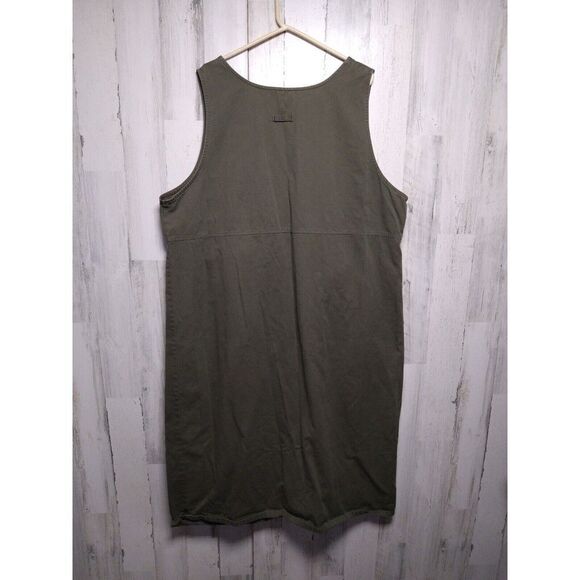 Roaman's Size B4 Green Canvas Sleeveless Dress - Picture 8 of 10